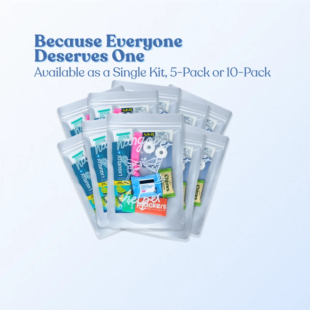 Because everyone deserves one. Available as a single kit, 5-pack or 10-pack