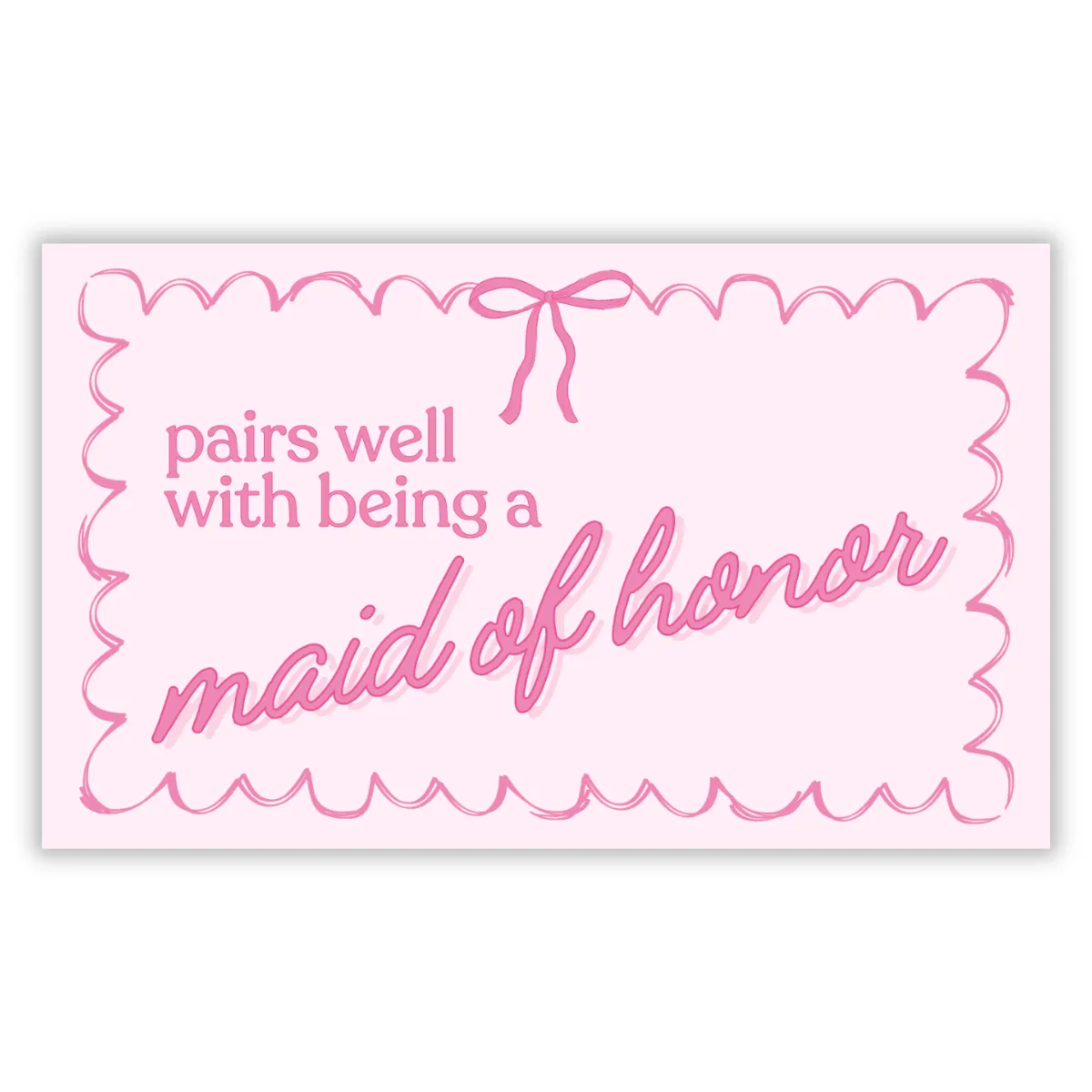 Bridesmaid Bow Wine Labels (4.75x3.75) Image 4