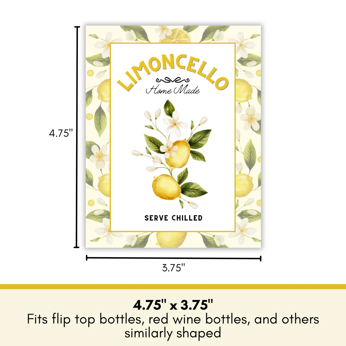 Limoncello flip-top bottle labels image 3