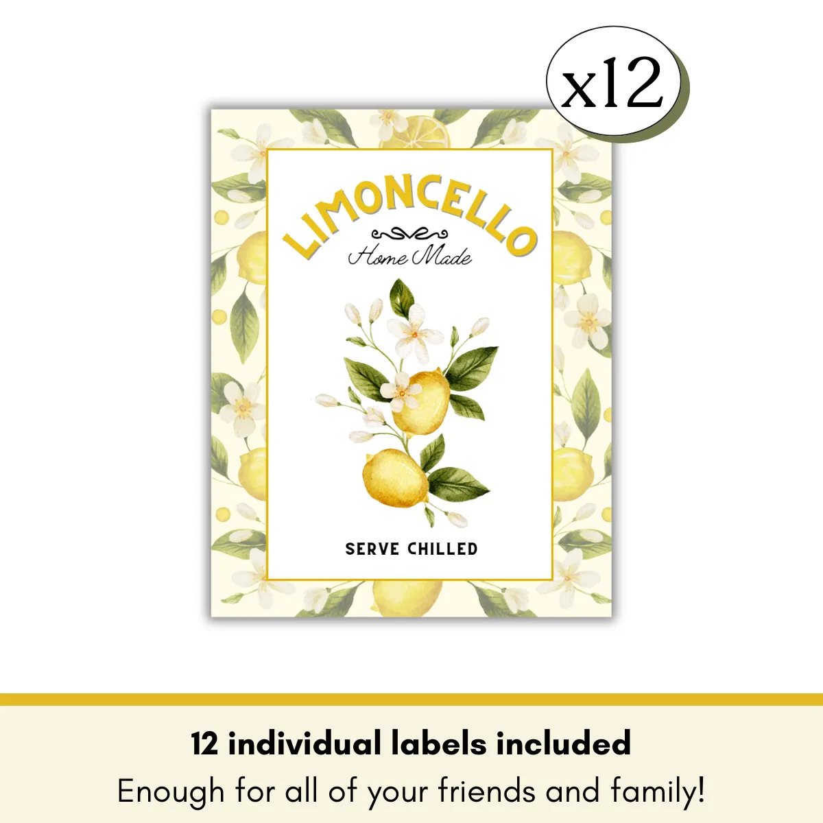 Limoncello flip-top bottle labels image 4