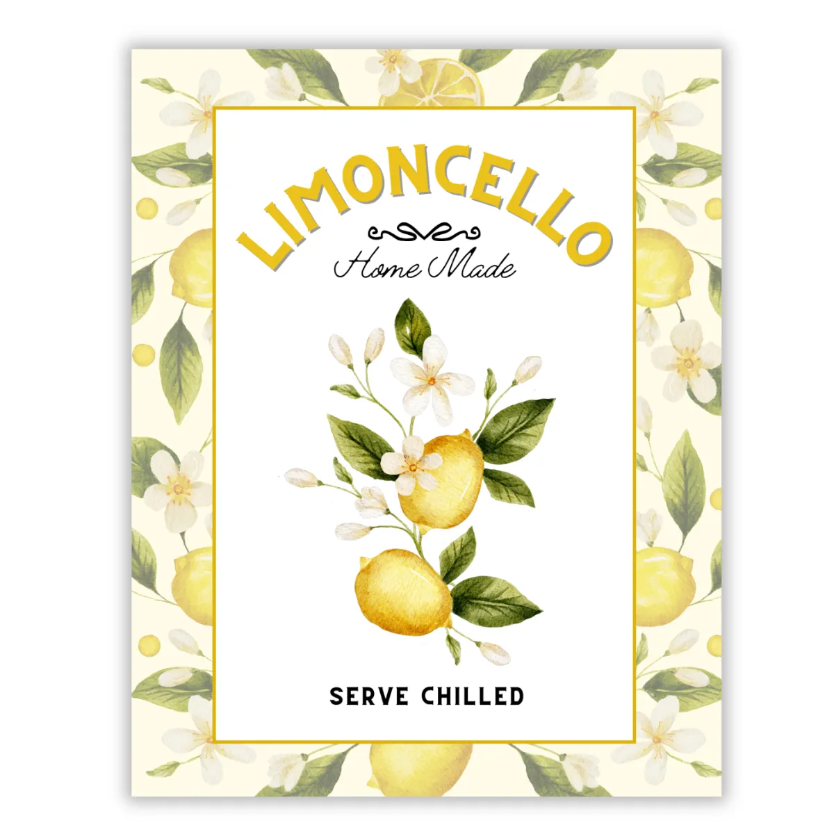 Limoncello flip-top bottle labels image 3
