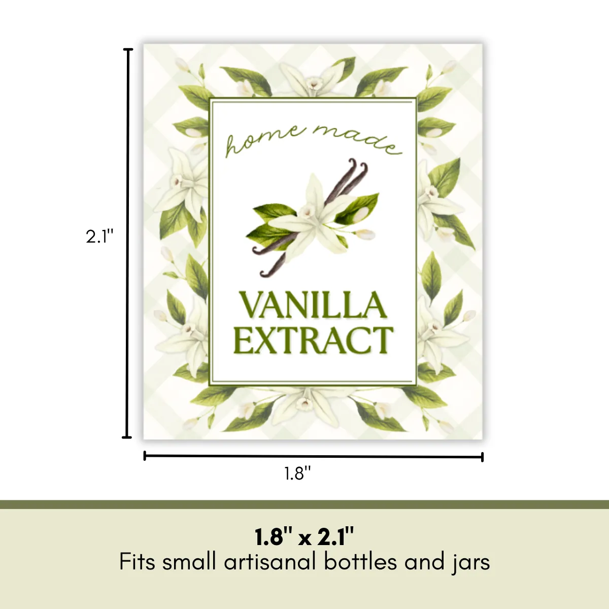 Homemade vanilla extract gingham floral labels image 3