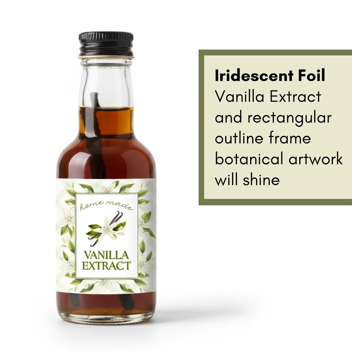 Homemade vanilla extract gingham floral labels image 5